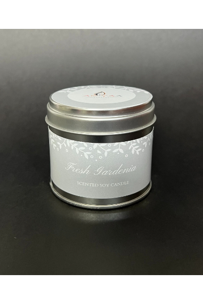 Soy Wax Tin Candle - Fresh Gardenia 